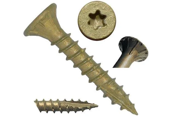 Construction Wood Screws #8 x 3/4x22 Bronze Star Exterior Coated Wood Screw Torx/Star Drive Head (Full Box - 10, 000 Approx. Scre