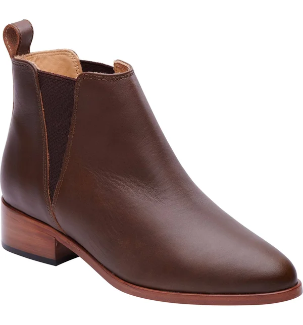 Nisolo Classic Chelsea Boot Women's 1-2 inch Heel Shoes Brown : 9.5 M