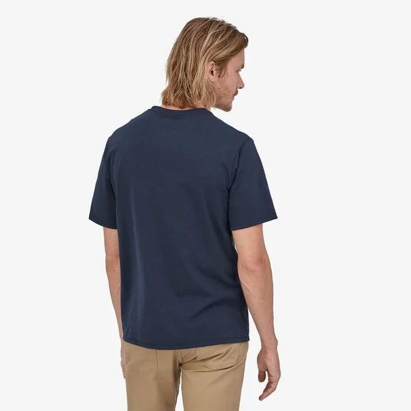Patagonia M&s P-6 Label Pocket Responsibili-Tee Hawk Gold, Xs