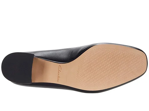 Clarks Womens Sheer Rose 2 Black Leather Size 7.5