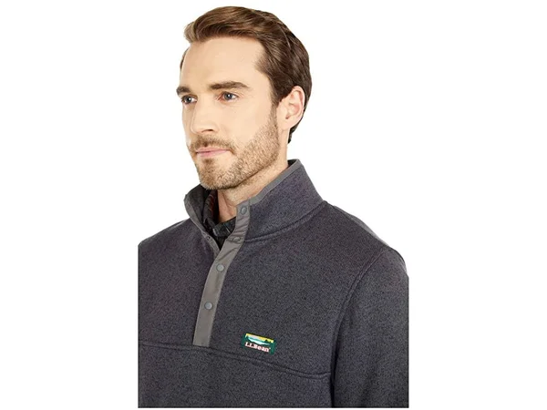 Men's L.L.Bean Sweater Fleece Pullover, Size Medium - Grey