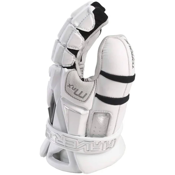 Maverik Max Goalie Glove Lacrosse Gloves - Grey - Size: Medium