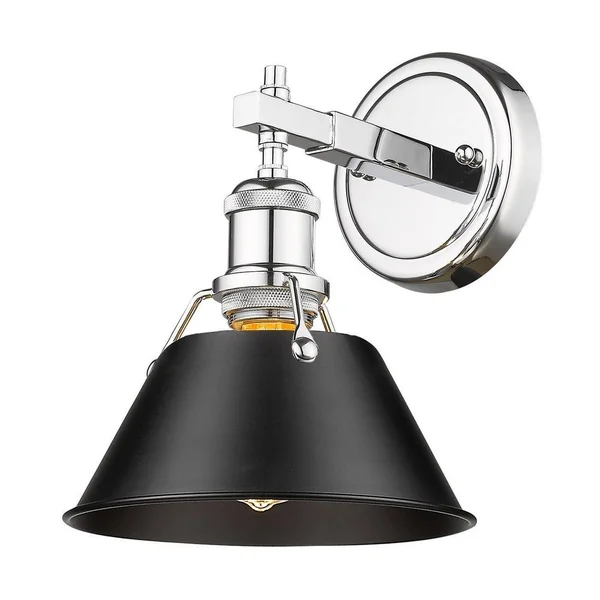 Golden Orwell 1 Light Bath Vanity 3306 BA1 PW Blk (Pewter)