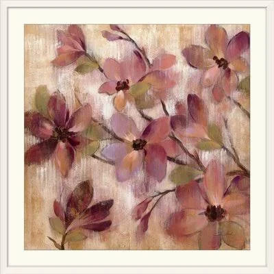 &Magenta Branch I& by Silvia Vassileva Painting Print Great Big Canvas Size: 20x22 H x 20x22 W x 1x22 D - Format: White Framed