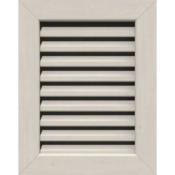 12 inchw x 16 inchh Vertical Gable Vent (17 inchw x 21 inchh Frame Size): Primed, Functional, Smooth Western Red Cedar Gable Ven