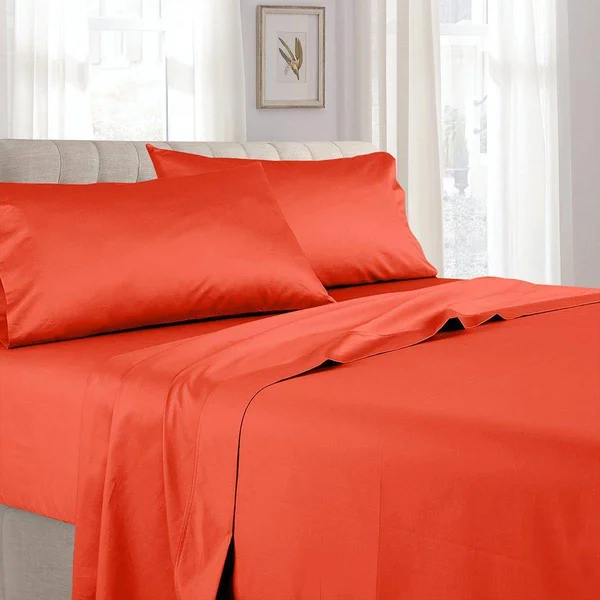 Royal Tradition Attached Waterbed Sheet Set - Solid 300 Thread Count King/Calking Waterbed - Linen
