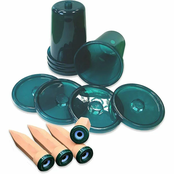 Bio Green HCPS4 Garden Plant Self Watering System Kit, Set of 4 Cups and Stakes