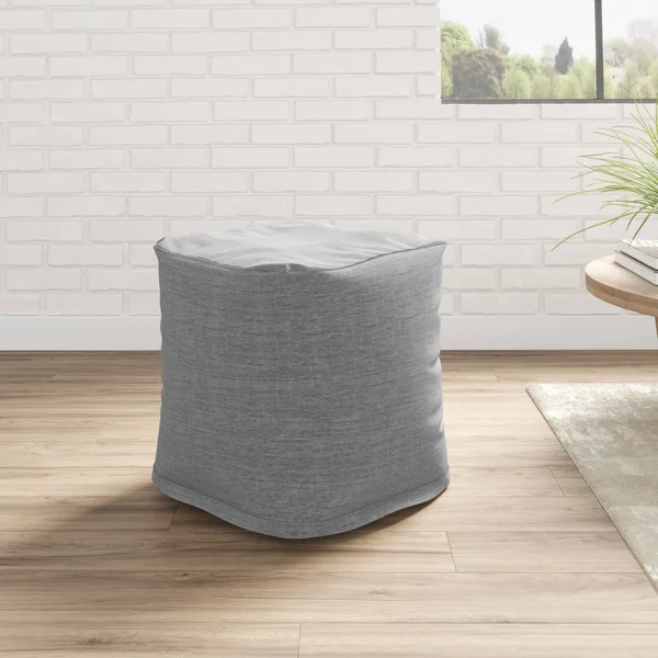 National Bernadette Square Outdoor Ottoman - Sunbrella Canvas Granite