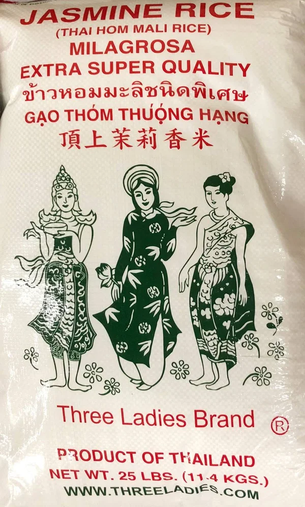 Three Ladies Jasmine Rice Extra Super Quality - 25 lbs