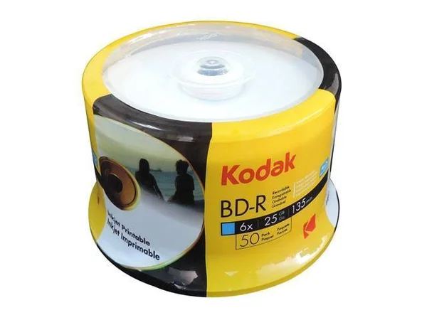 300 Kodak 6X White Inkjet Printable BLU-RAY BD-R 25GB Blank Disc Cake Box 1130350
