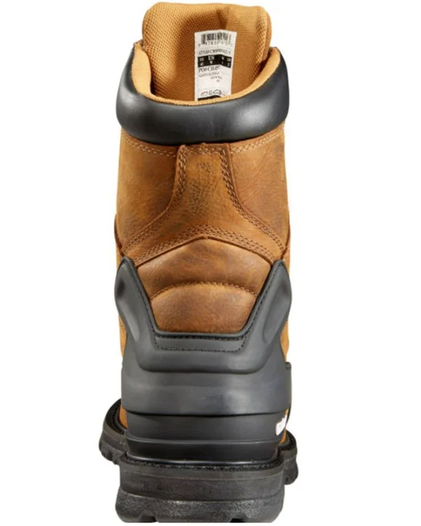 Carhartt Men's 8x22 Bison Waterproof Steel Toe Work Boot - 8.5 - Brown