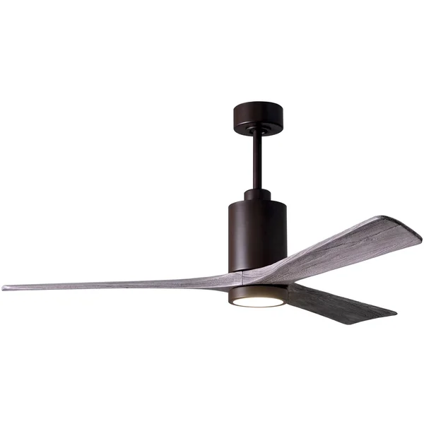 Patricia Ceiling Fan with Light by Matthews Fan Company - Textured Bronze, PA3-TB-BW-60