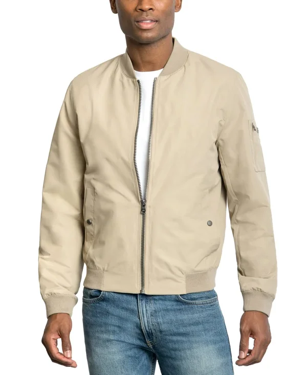 Michael Kors Men's Bomber Jacket - Created for Macy&s - Khaki