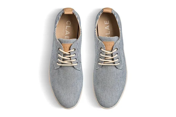 CLAE Ellington Textile 7.5, Navy White Denim, NWD Derby Sneakers Unisex