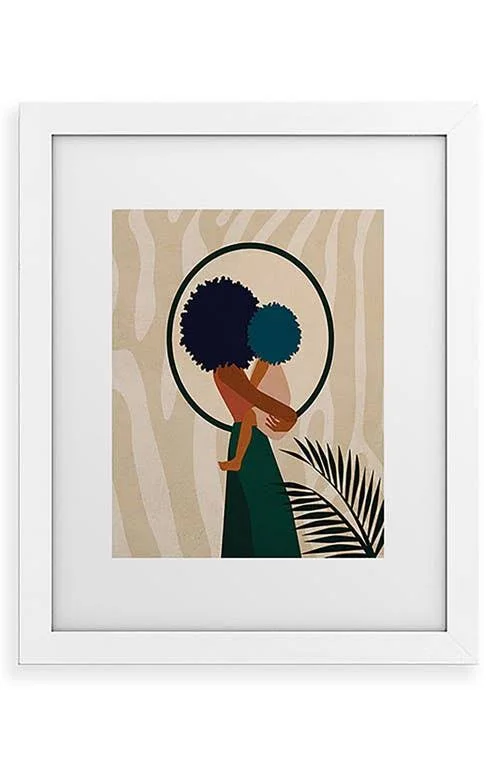 Deny Designs Stay Home NO. 3 Framed Wall Art, Size One Size - Beige