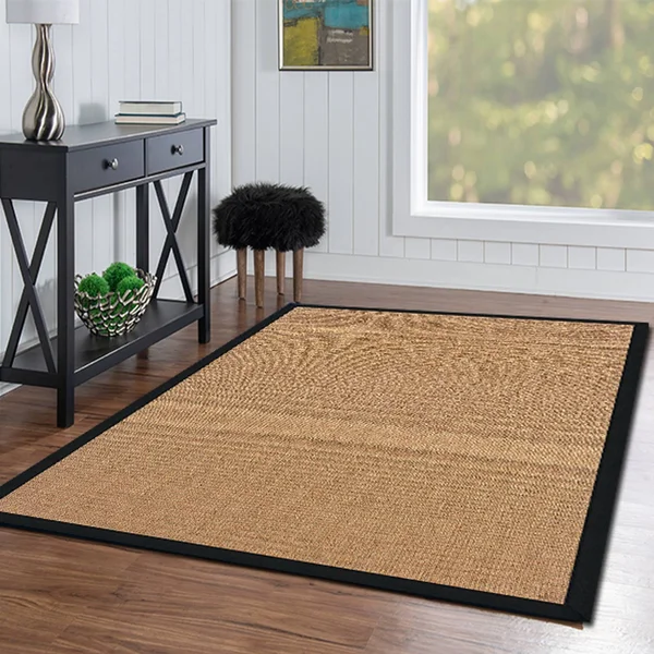 Linon Athena Rug, Black, 5x8 ft