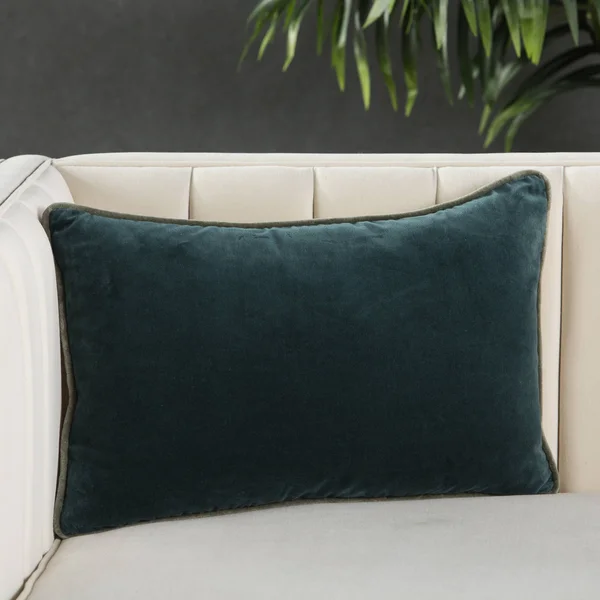Jaipur Living Lyla Emerson Teal Pillow, Teal, 13x22 x 21x22, Polyester