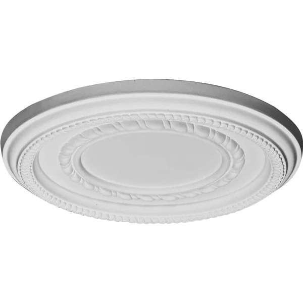Ekena Millwork CM12FERGS 12 5/8x22OD x 1 1/8x22P Federal Roped Small Ceiling Medallion (Fits Canopies Up to 6x22) - Hand-Painted