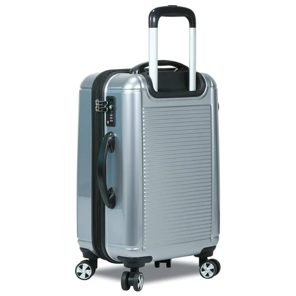 Dejuno Venture 3-Piece Hardside Spinner TSA Lock Luggage Set - Black