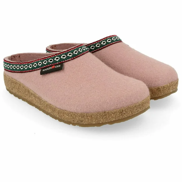 Haflinger GZ Classic Grizzly Wool Clog 711001 - 42, Rosewood