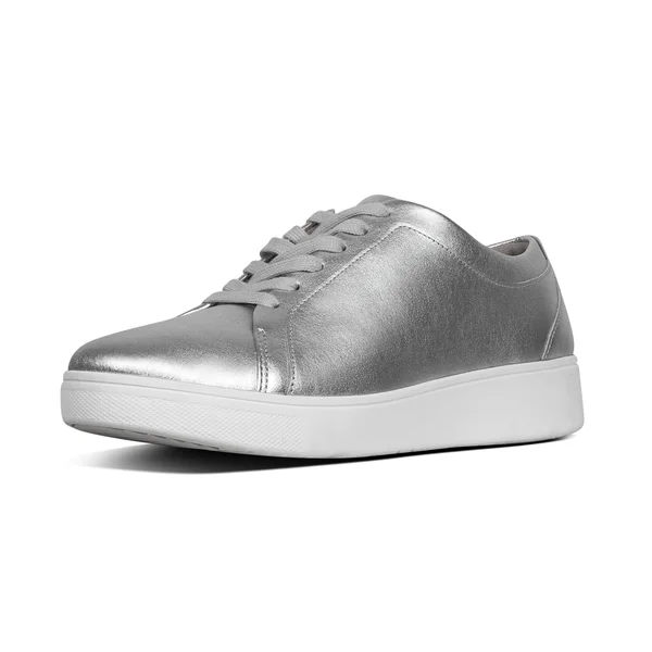 Fitflop Women's Rally Silver Leather Sneaker