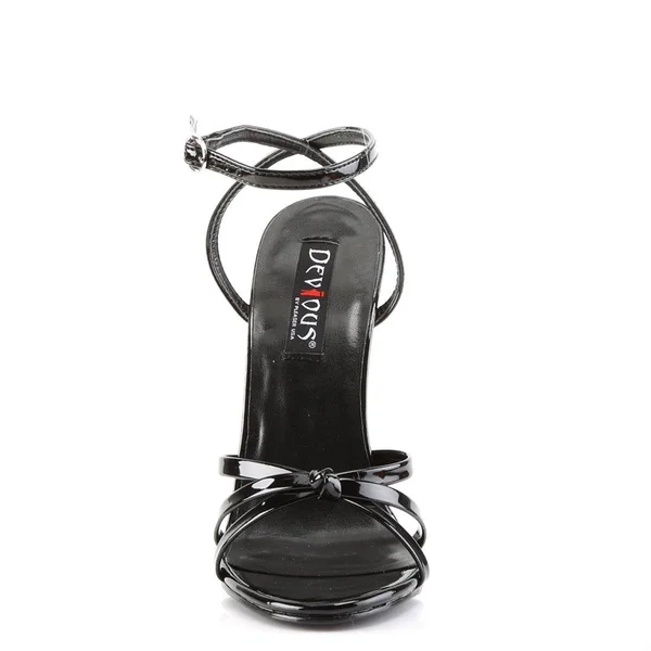 Devious - Domina-108 14, Silver Metallic PU