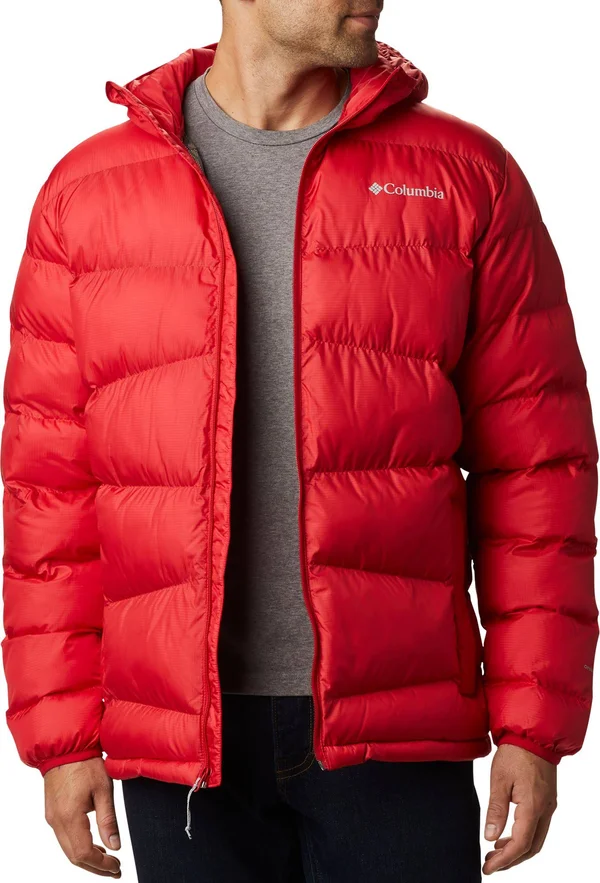 Columbia Men's Fivemile Butte Hooded Jacket - Medium, Mountain Red