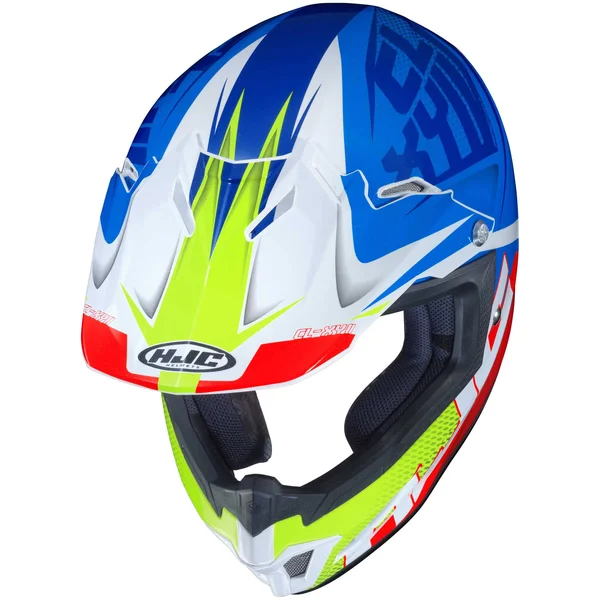 HJC CL-XY 2 Youth Helmet - Ellusion - Red/White/Blue/Hi-Viz Yellow - Size X-Large