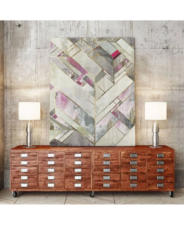 CLICART 16 in. x 20 in. Blush Deco II by Pi Studio Wall Art - White/ Pink