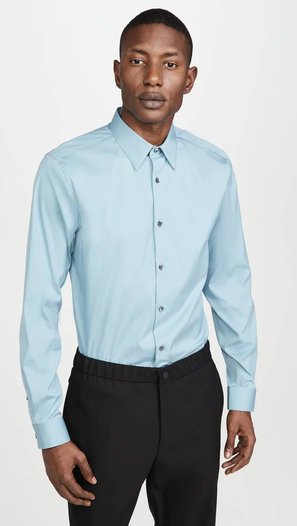 Theory Men's Sylvain Shirt in Good Cotton - M