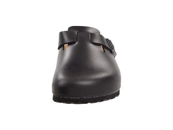 Birkenstock Boston Soft Footbed Clog - 38 - Black Amalfi Leather