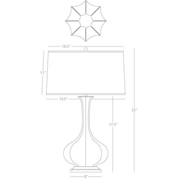 Robert Abbey Pike Table Lamp - Baby Blue