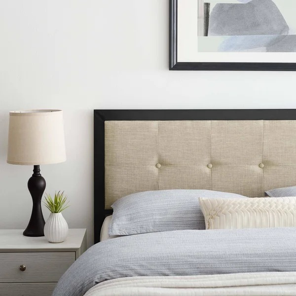Modway Teagan Tufted Queen Headboard - Black Light Gray