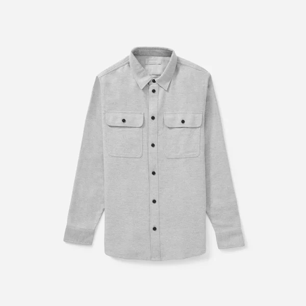 Men's Heavyweight Overshirt - Uniform Sweater by Everlane in Heather Grey, Size Large