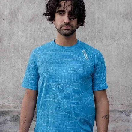 POC MTB Pure T-Shirt - Men's Lines Basalt Blue - M