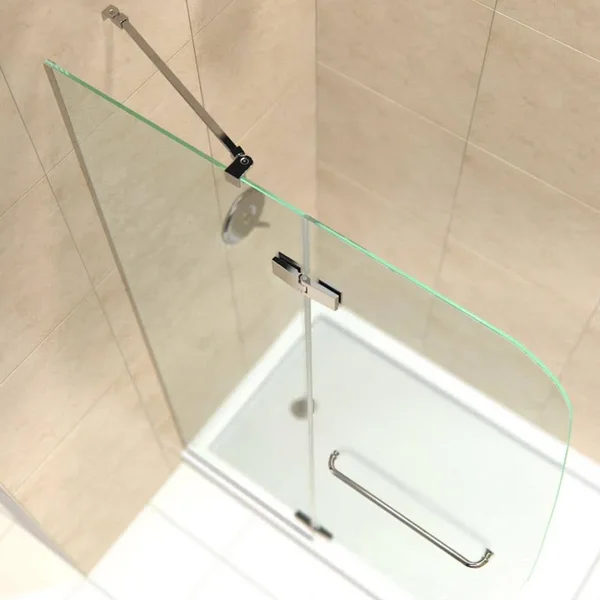 DreamLine SHDR-3445720-04 45 in. Aqua Ultra Frameless Hinged Shower Door - Brushed Nickel