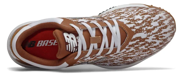 New Balance Men's 4040v5 Turf Baseball Shoes - Orange/White (Size 8.5)