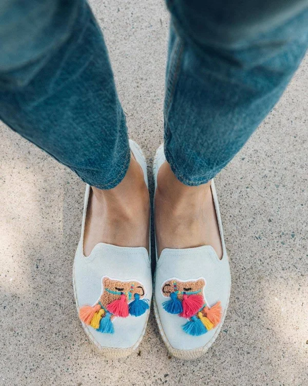 Soludos Tassel Camel Espadrille - Chambray - 5.5