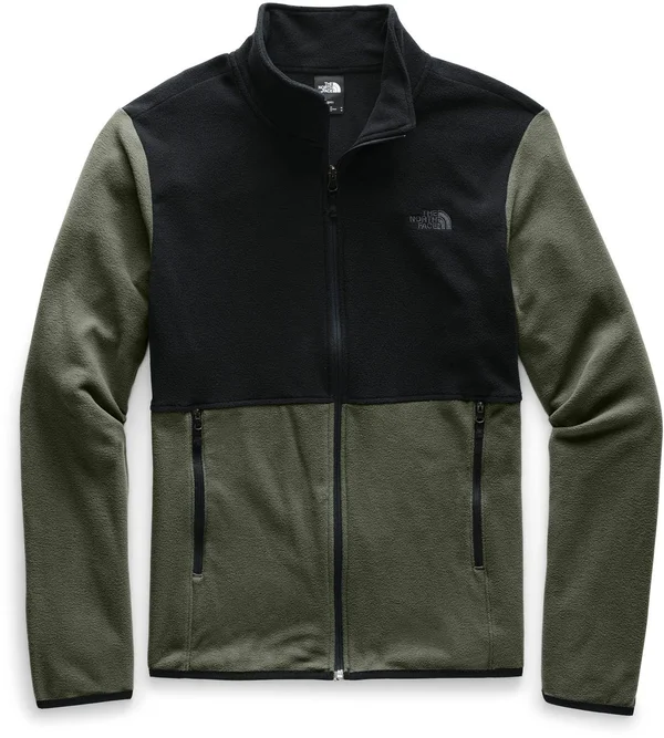 The North Face Men's TKA Glacier Full Zip Jacket - XXL - New Taupe Green, TNF Black