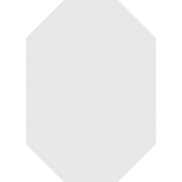 Ekena Millwork GVPOV34X4001SN 34x22W x 40x22H Vertical Elongated Octagon Surface Mount PVC Gable Vent: Non-Functional - w/ 3-1/2x