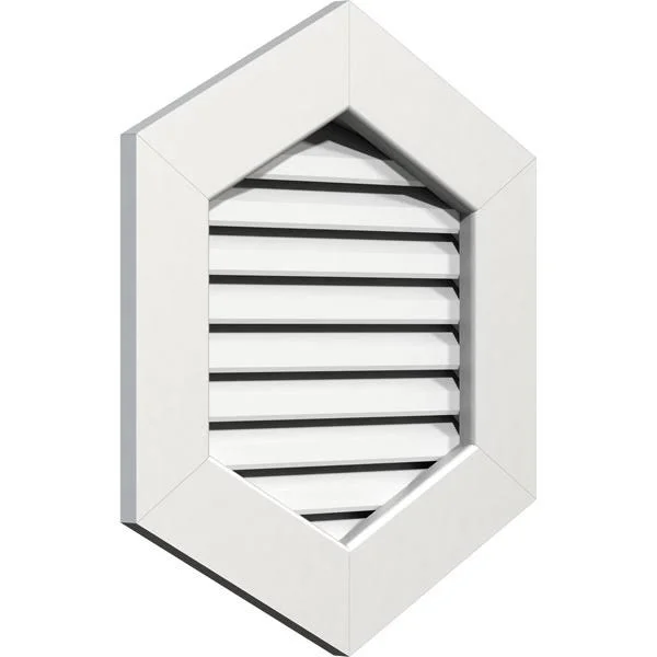 Ekena Millwork GVPVP16X2601FUN-07 16x22W x 26x22H Vertical Peaked Gable Vent (21x22W x 31 1/4x22H Frame Size) 7/12 Pitch: Functi