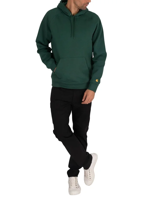 Carhartt WIP Hooded Chase Sweat I026384 TREEHOUSE/GOLD
