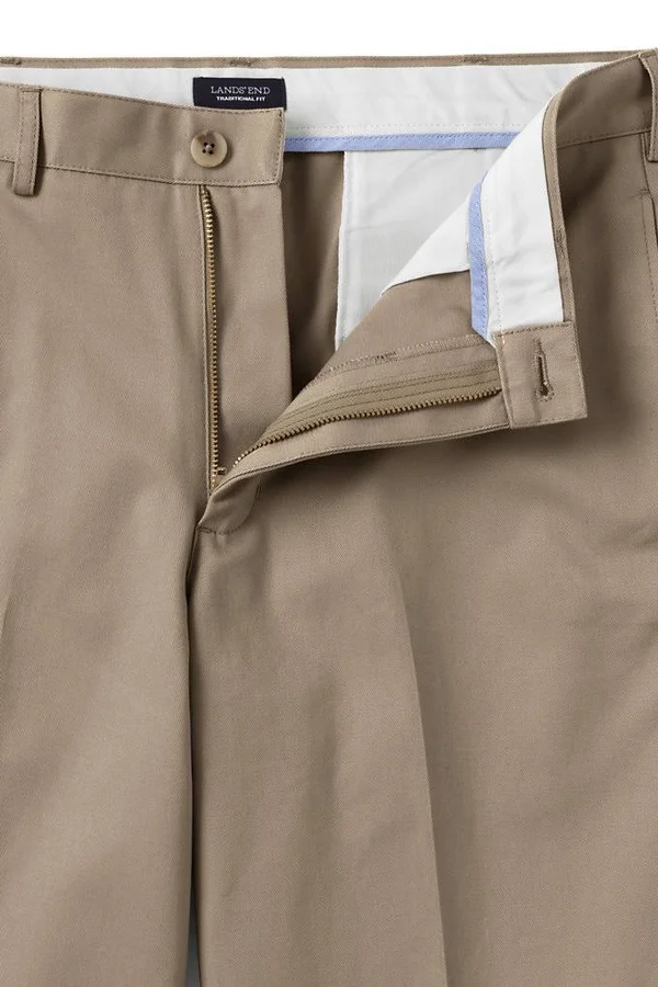 Men's Big and Tall Traditional Fit No Iron Chino Pants - Lands& End - Tan - 54