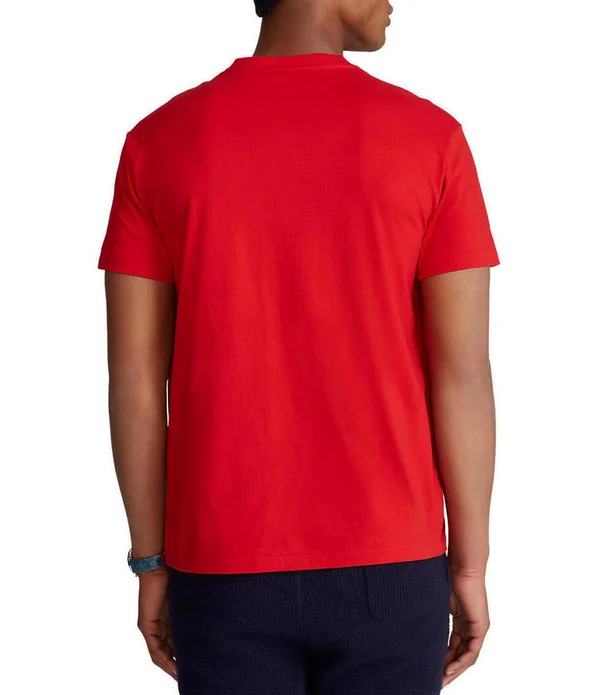 Polo Ralph Lauren Classic-Fit Short-Sleeve V-Neck Tee - Mens, XL, Dress Shirt Blue