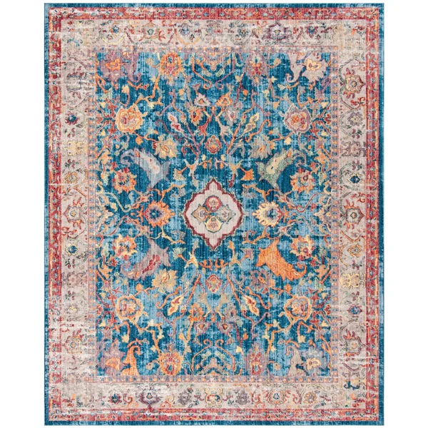 Safavieh 2&-3x22 x 12& Bristol BTL361C Blue, Light Grey Rug