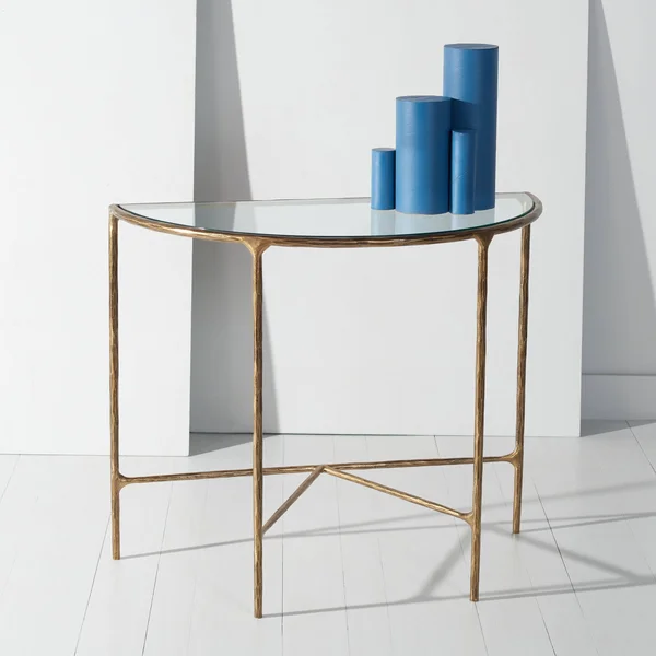 Safavieh Jessa Forged Metal Console Table Brass, 36x22 x 18x22 x 30x22