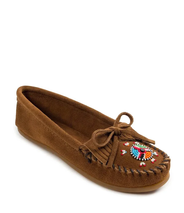 Minnetonka Women's Me to We Moccasin 8.5, Dusty Brown