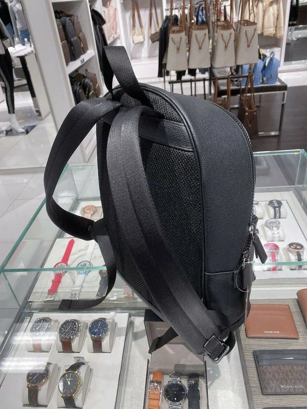 Michael Kors Pebbled Leather Backpack - Black - Backpacks
