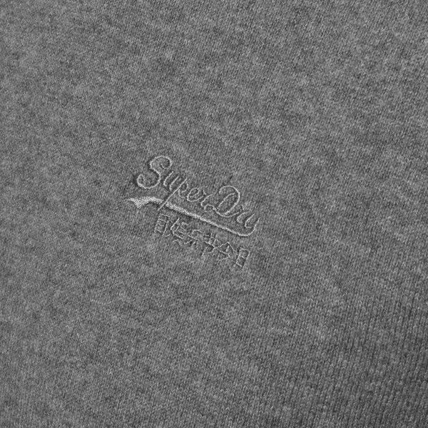 Superdry Crew Neck Orange Label Knit Jumper Grey