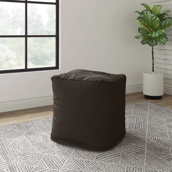 National Bernadette Square Outdoor Ottoman - Sunbrella Canvas Granite